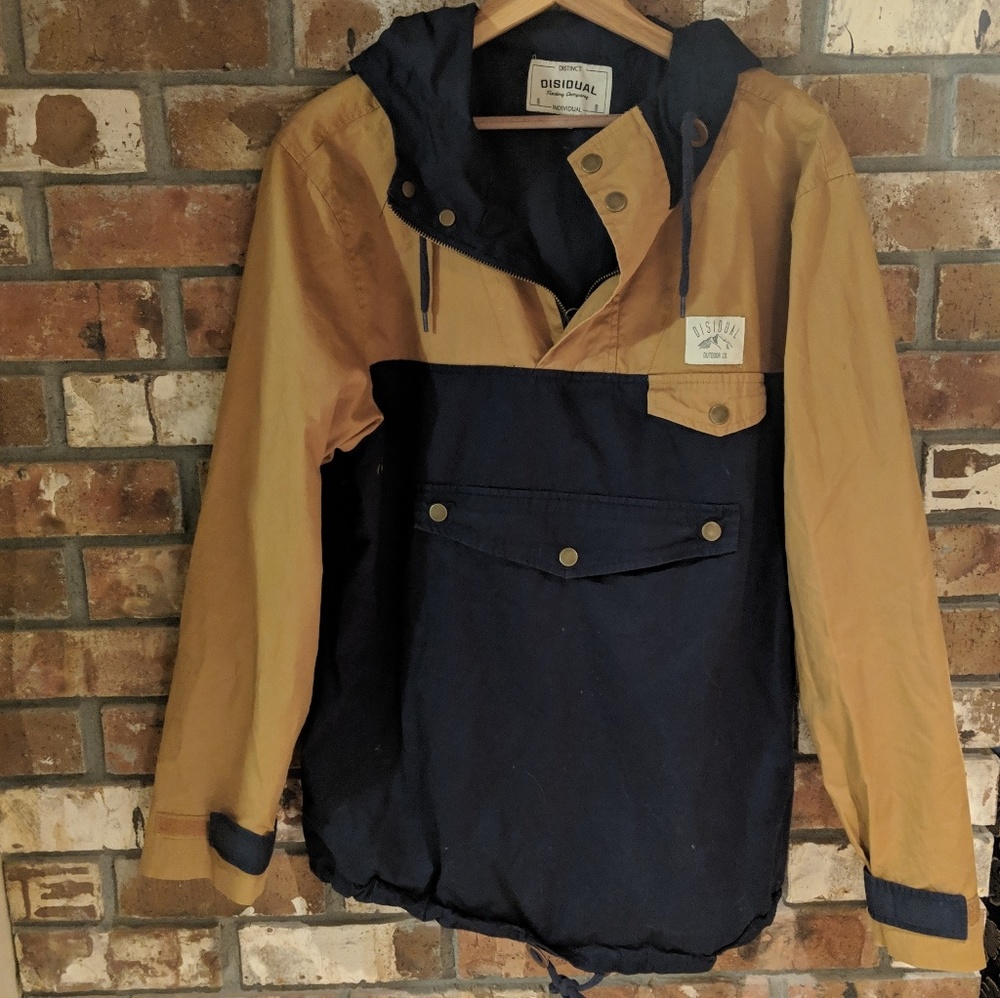 Disidual pull over hooded jacket